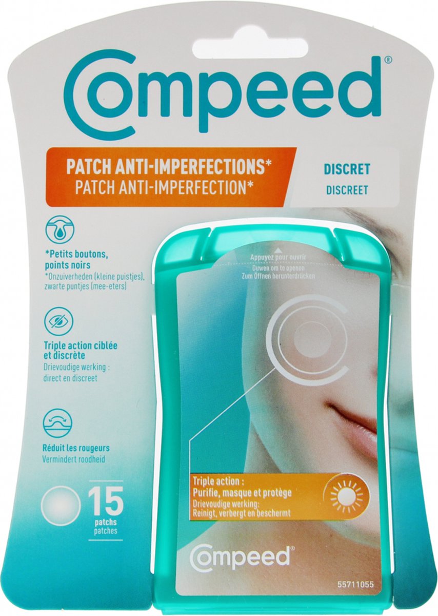 Goedkoopste Compeed® Patch Anti-imperfection Discreet | Hydrocolloïde patch | 15 patches