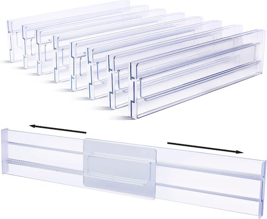 HGYZE Séparateurs De Tiroirs Réglables 42x9 Cm – Lot Plastique Organiseur