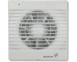 S&P badkamerventilator 125 mm - Timer en vochtsensor - Wit - Decor 200 CHZ