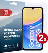 Rosso Screen Protector Ultra Clear Duo Pack Geschikt voor Samsung Galaxy A15 5G | TPU Folie | Case Friendly | 2 Stuks