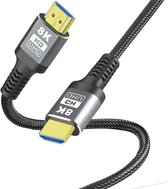 HDMI 2.1 kabel - 5 meter - Ultra HD High speed 8K (60 Hz) - 4K (144/120/60 Hz) - Full HD 1080p - HDMI naar HDMI - 3D - ARC - Male naar Male - Geschikt voor TV – DVD – HDTV – Playstation 4/5 - Xbox - Laptop - PC - Beamer – Apple TV - Monitor