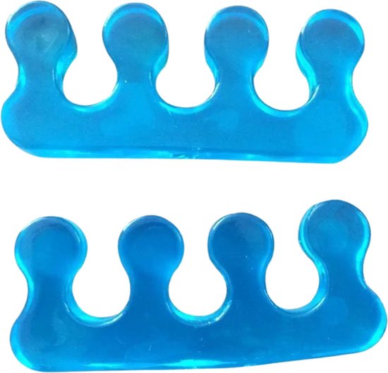 Cailean - Teenspreider - 2 Stuks - Blauw - Silecone - Nagellak Hulp Spreider - Pedicure - Manicure - Teenspreiders