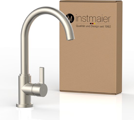 instmaier K3 - Robinet de cuisine - Rotatif à 360° - Basse Pression - Aspect inox
