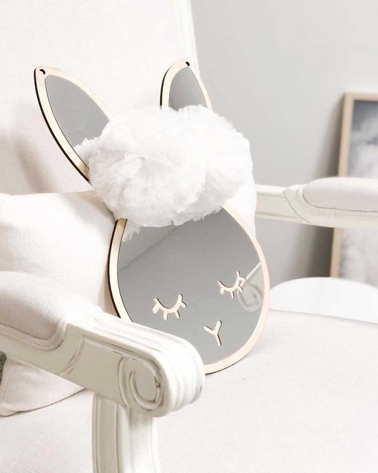Miroir Enfant Lapin | Miroir mural | Chambre des enfants