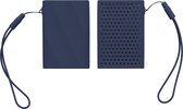 kwmobile case voor harde schijf - Compatibel met Samsung Portable SSD T9 - SSD-cover van silicone - In donkerblauw