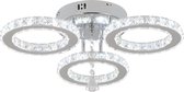 SureDeal® - Kroonluchter - 3 Ringen - Hanglamp - Plafondlamp - Dimbaar - App bestuurbaar - inclusief Led-Lampen - 42x42x9,5cm