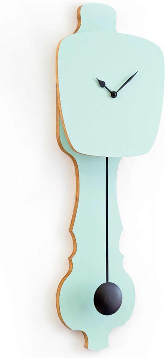 Kloq wandklok Gale Green met zwarte wijzers small