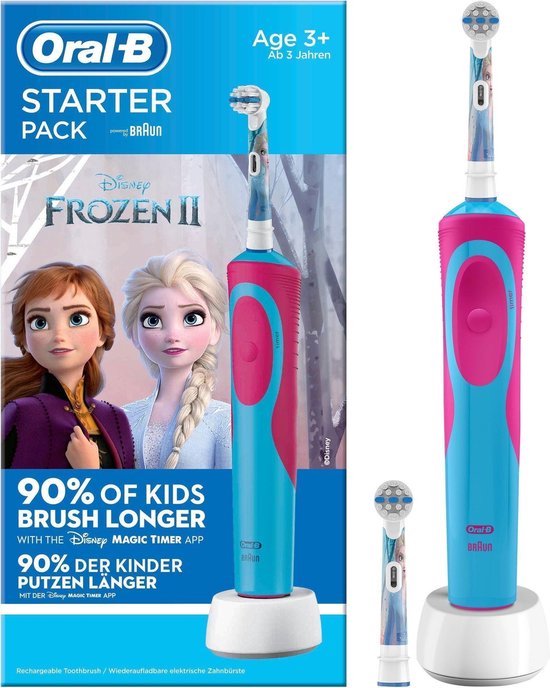 Oral-B Vitality Frozen - Elektrische Tandenborstel Voor Kinderen - 1 Handvat en 2 Opzetborstels - Oral B