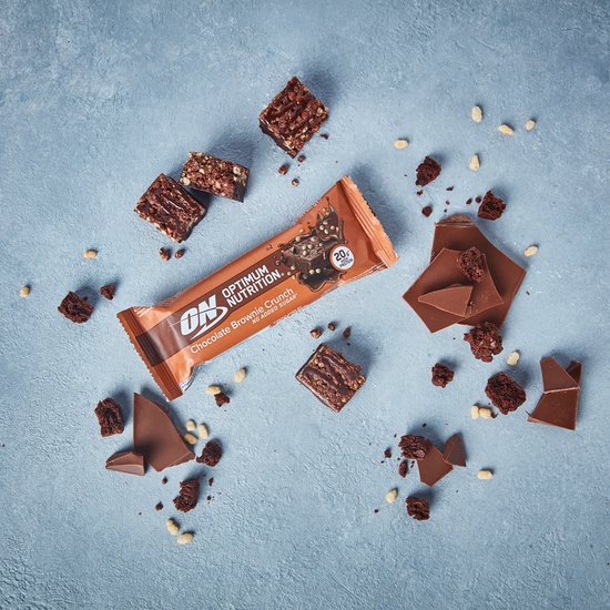 Optimum Nutrition Protein Crunch Bars - Crunchy Chocolate Brownie Proteine Repen - Vegetarisch - 10 Eiwitrepen (650 gram) van Merkloos — afbeelding 2