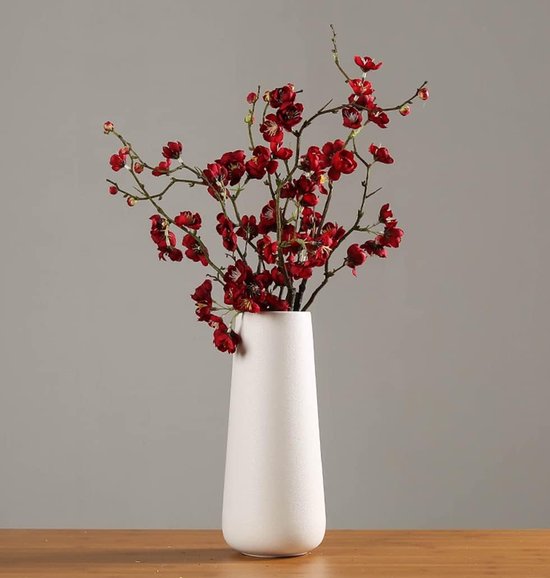 Vase en céramique à Bloem Wit de 8 pouces, Style minimaliste pour la Decor de la Home , étagère de Table Mderne