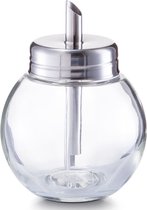 Zeller Suikerstrooiers - glas/metaal - 240 ml - 12cm - suikerpotje