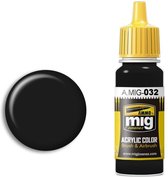 AMMO MIG 0032 Black - Satin - Acryl Verf flesje