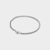 Wheat Armband 3 mm - Zilveren Schakelarmband - 21 cm lang - Armband Heren - Olympus Jewelry