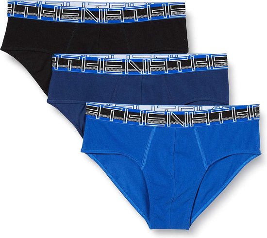 Homme - slips - lot de 3 Culottes en Katoen Pima - Zwart - caleçons - slips pour sous-vêtements pour hommes - coton - Full Streth - Athena - Taille M