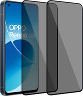 2x Geschikt voor OPPO Reno 6 - Privacy Screenprotector - Beschermglas - Privé GuardCover