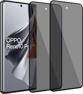 2x Geschikt voor OPPO Reno 10 Pro - Privacy Screenprotector - Beschermglas - Privé GuardCover