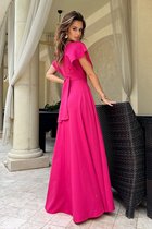 Roze Elegante Avond Jurk