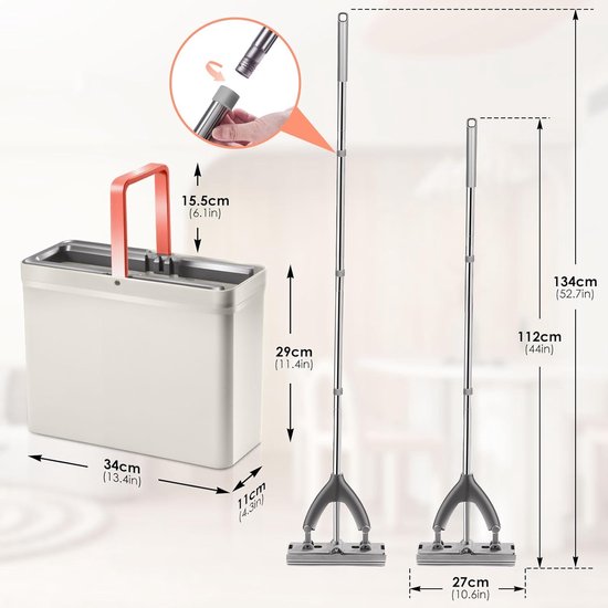 OneTouch Magic dweil vloerwisser - absorberende PVA spons - veeg de