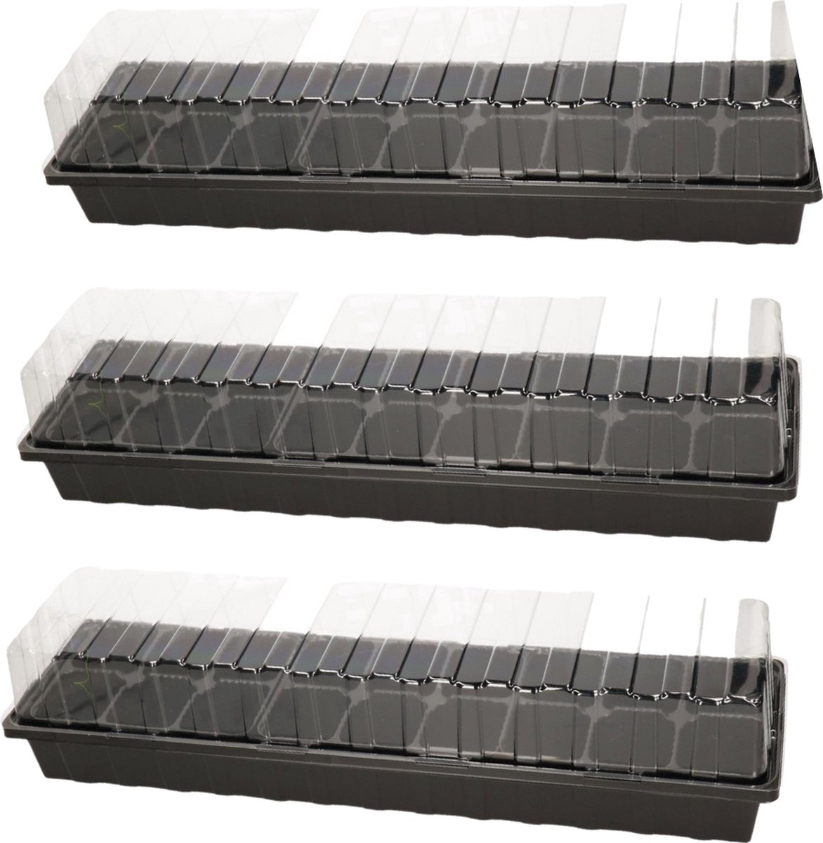 Synx Tools 3x Zaaikas Kweekbak Multi-Pack - Zaaikast - Zaaitray - Kweektray - Vensterbank - Moestuinbak - Moestuinen - bodembewerkers - Zaai - Kweken - Kweekbak