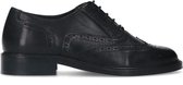 Manfield - Femme - Chaussures à lacets en cuir noir - Taille 39