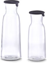 Pichet en plastique pour eau avec couvercle, carafe en verre transparente pour jus de citron, pot pour boissons avec filtre et poignée pour café chaud/froid (Matcha Vert Pichet en plastique pour eau avec couvercle, carafe en verre transparente pour jus de citron, pot pour boissons avec filtre et poignée pour café chaud/froid (Matcha Vert