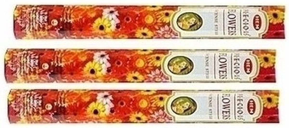 HEM 3x Wierook stokjes Percious Flowers 60 stuks Multi