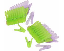 PlasticForte Wasknijpers - 80x stuks - XXL size - 8,5 cm - kunststof - metalen veer
