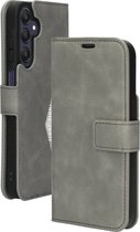 Mobiparts hoesje geschikt voor Samsung Galaxy A25 - Wallet/Boekhoesje - Eco Leer - Magneet Sluiting - Opberg vakken - Grijs