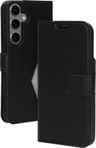 Coque Samsung Galaxy S24 Plus - Étui portefeuille/livre Premium - Cuir Eco - Fermeture aimantée - Compartiments de rangement - Zwart - Mobiparts