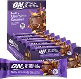 Optimum Nutrition Protein Bars - Nutty Chocolate Caramel Proteine Repen - Vegetarisch - 10 Eiwitrepen (550 gram)
