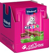 Vitakraft Cat Stick kip en kattengras - 20x3 stuks (60 stuks)
