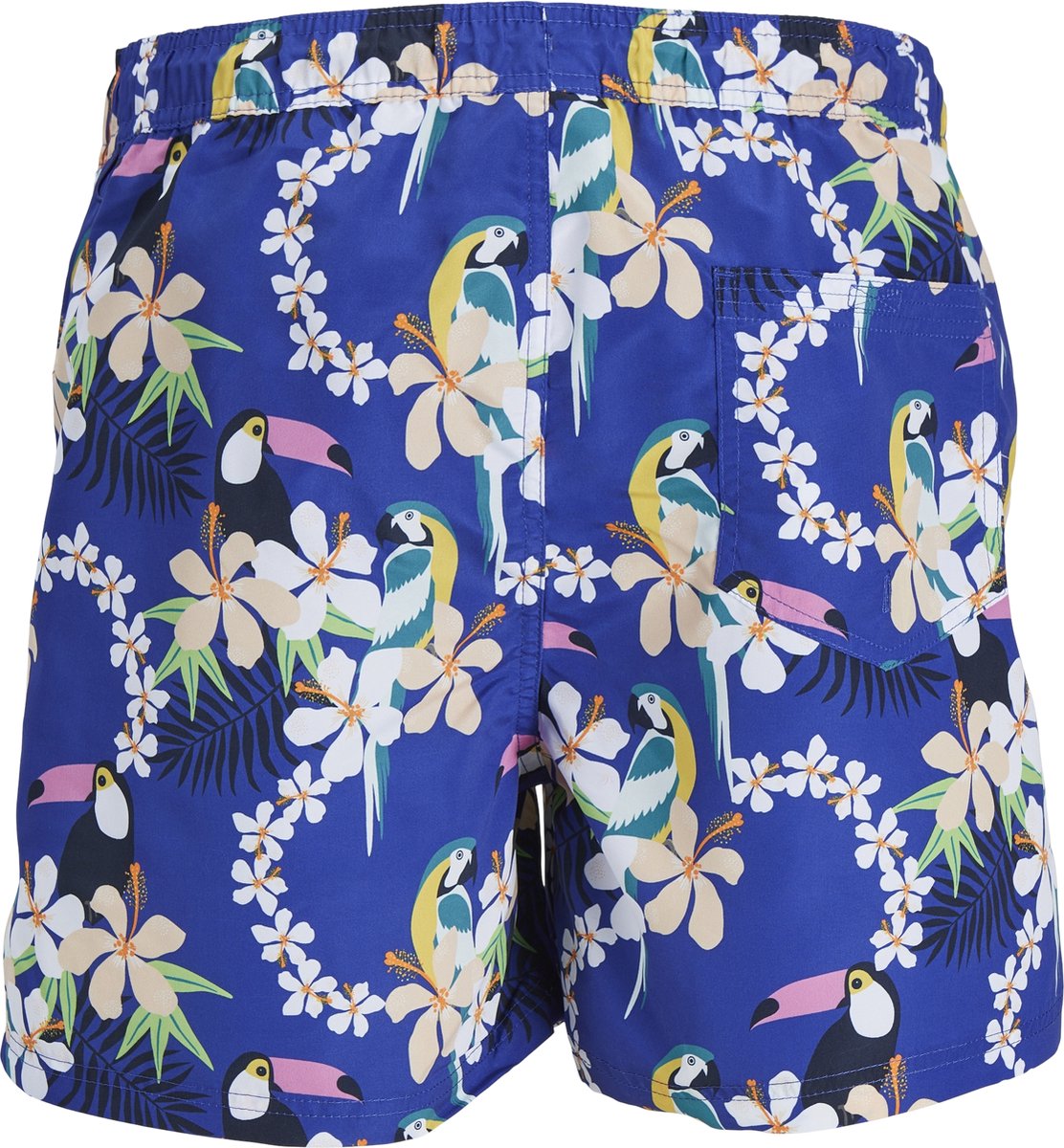 Jack & Jones Heren Zwemshorts JPSTFIJI AOP Blauw Tropisch Paradijs Print — afbeelding 6