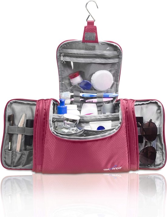 Dames Toilettas, VASCHY Toilettas Groot Reistoilettas Mode Hangende Toilettas Waterbestendige Make Uptas Met Bagageriem En Meerdere Vakken Voor Vakantie Zakenreis Sportschool Kamperen Zwart Dames Toilettas, VASCHY Toilettas Groot Reistoilettas Mode Hangende Toilettas Waterbestendige Make Uptas Met Bagageriem En Meerdere Vakken Voor Vakantie Zakenreis Sportschool Kamperen Zwart