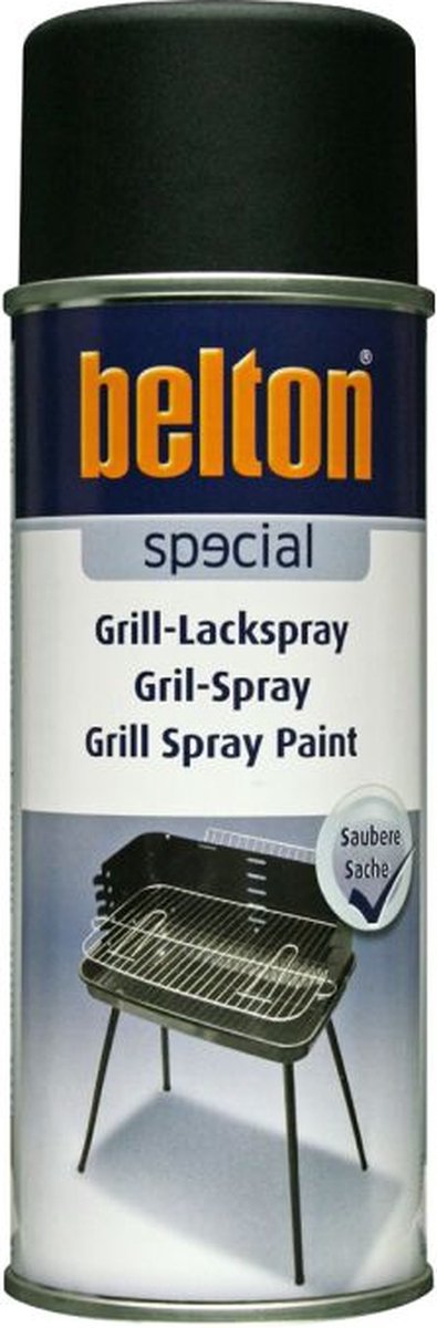 Spuitbus BBQ hittebestendinge lak zwart Belton 400ml
