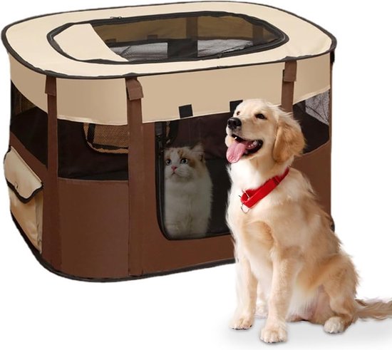 Puppyuitloop, puppybox, hondenren voor honden, kattenverblijf, hondenren voor woning, puppyuitloop indoor, kattenren, konijnenverblijf