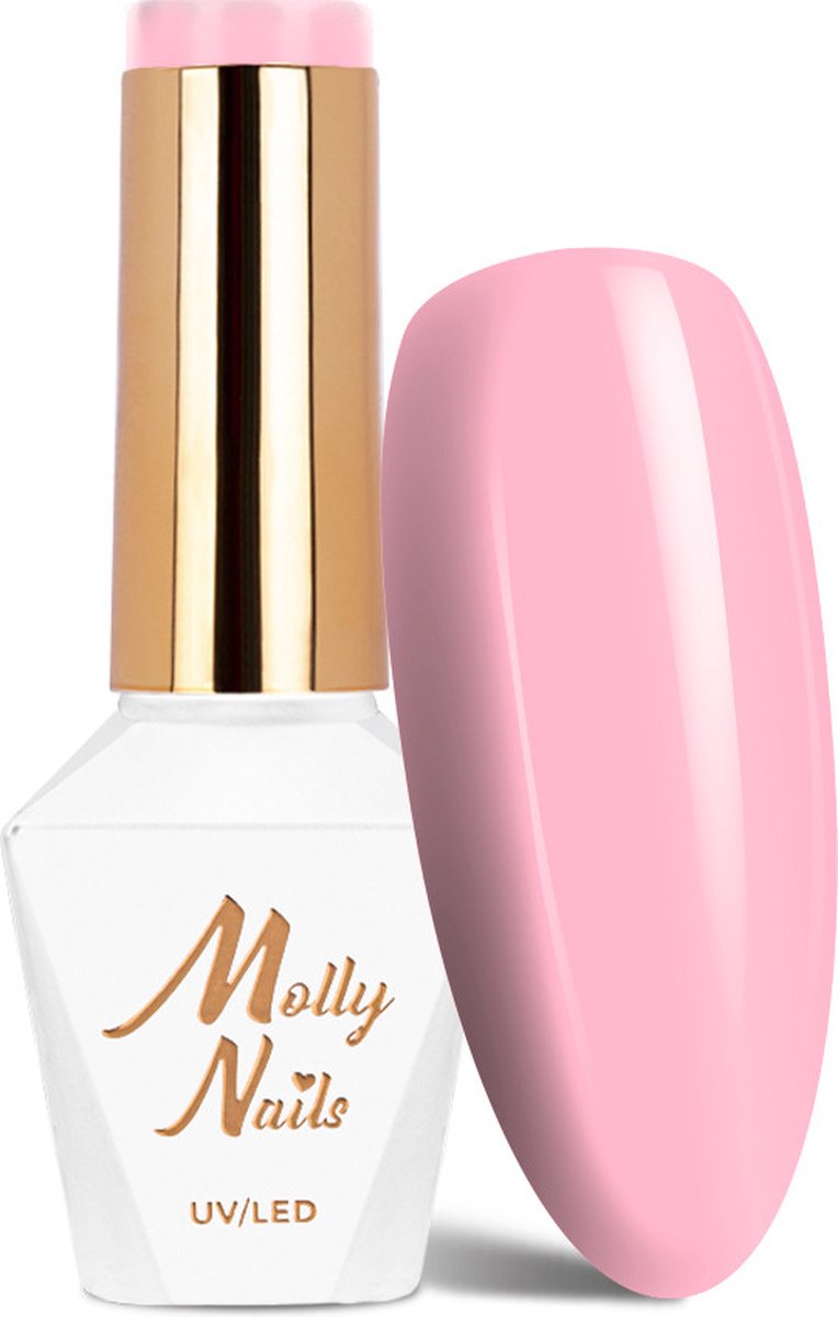 Goedkoopste Molly Nails Gellak Nr 28 Subtle Kiss - Hema/Di-Hema vrij - gellak - gelpolish - nagels - nagelstyliste - manicure - nagelverzorging - lak - gelnagels - gel - polish - 8 gr - Caramdia