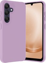 Hoesje Geschikt voor Samsung A25 Hoesje Siliconen Cover Case - Hoes Geschikt voor Samsung Galaxy A25 Hoes Back Case - Lila