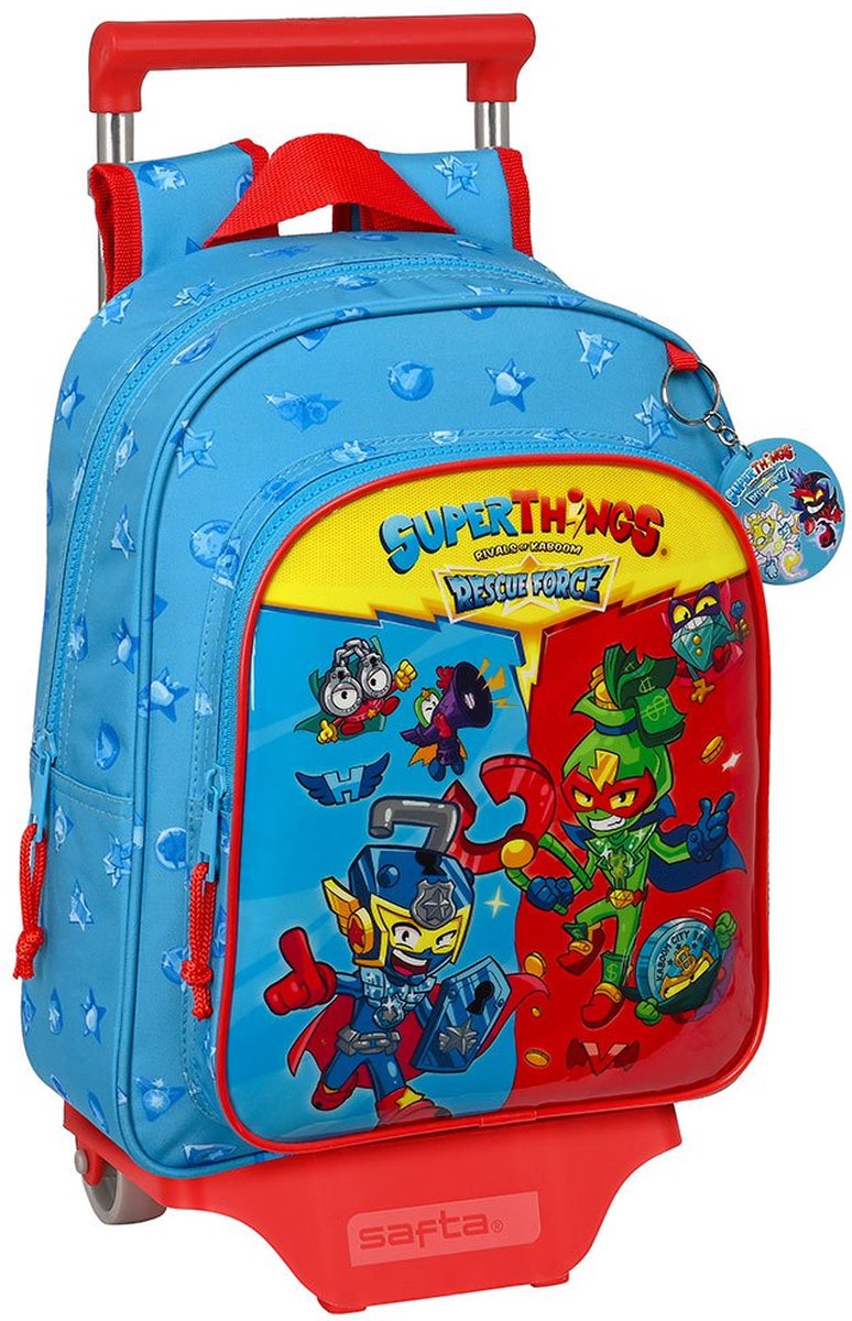 Schoolrugzak met Wielen SuperThings Rescue force 27 x 33 x 10 cm Blauw