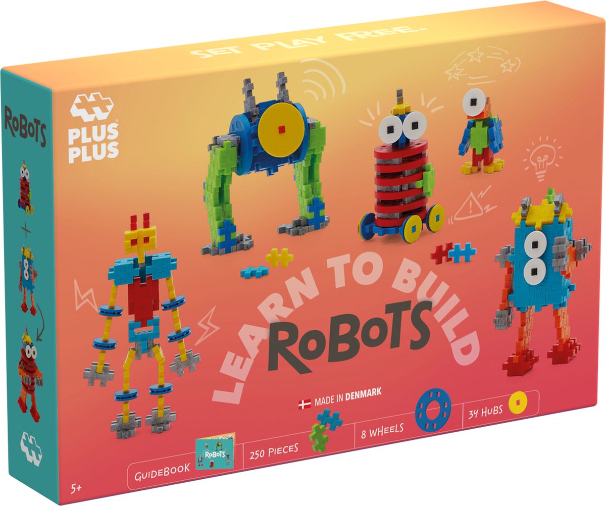 Plus-Plus Learn to Build robot 275 delige bouwset - 3963 - Bouwspeelgoed - Constructiespeelgoed - Set met bouwstenen - Vanaf 5 jaar — afbeelding 4