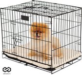 Infinity Goods Hondenbench - Bench Voor Honden - Maat S - Opvouwbaar - 61 x 43 x 49 CM - 2 Deuren - Zwart