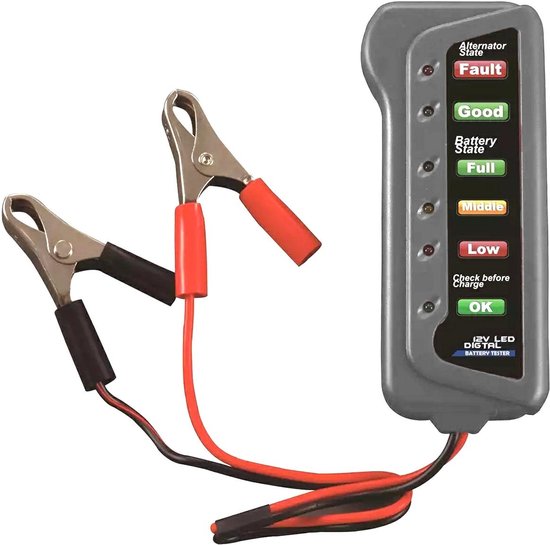 Foto: Accu tester 12v i auto acu tester i motor accu tester i led indicatie i gezondheid autoaccu testen