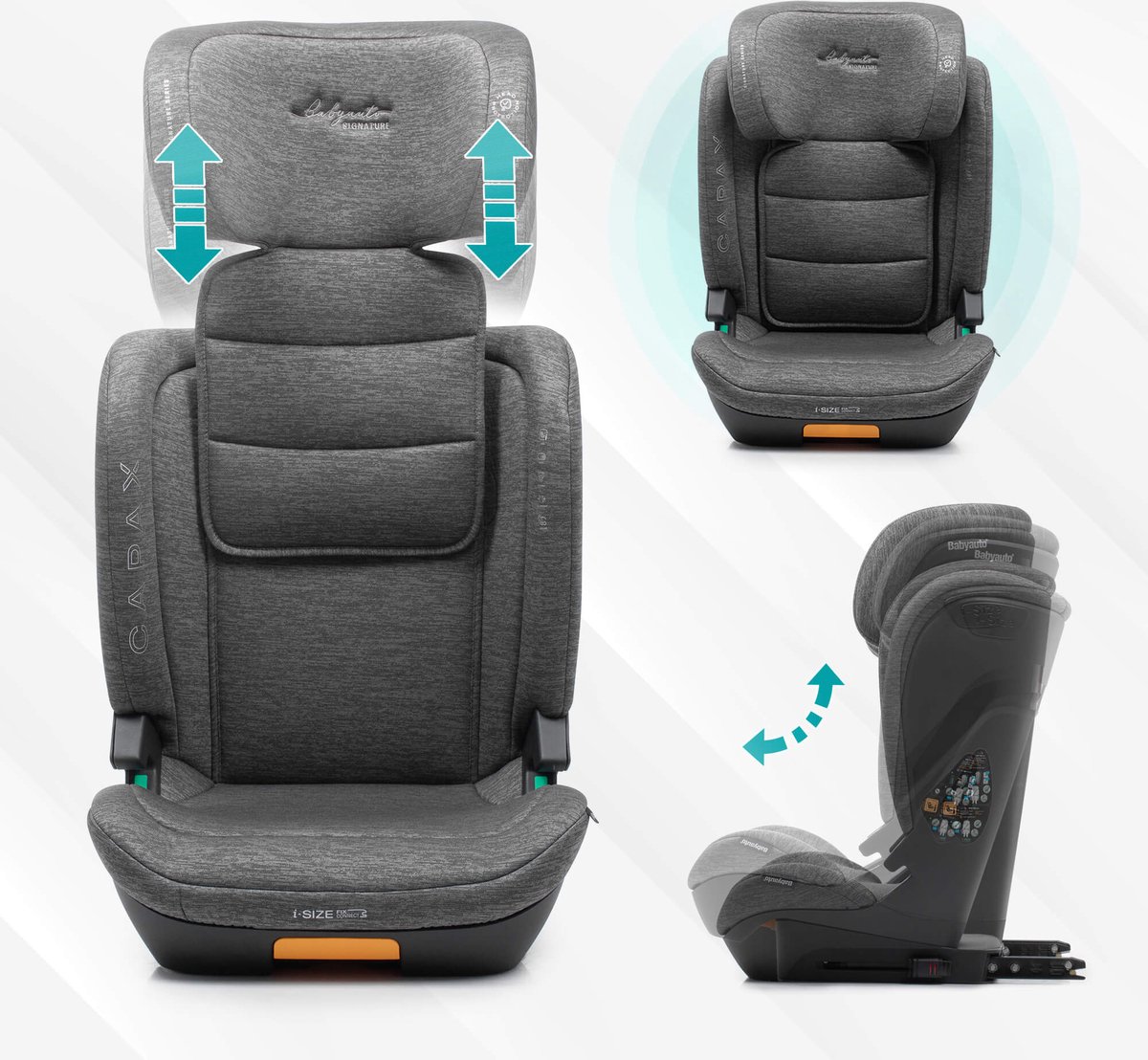 BabyAuto Capax Autostoel i-Size - Met Isofix - 15 tot 36 kg - 4 tot 12 Jaar - Verstelbare hoofdsteun - Groep 2/3 - Kleur Zwart – foto 5