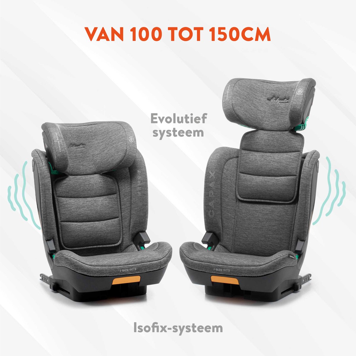 BabyAuto Capax Autostoel i-Size - Met Isofix - 15 tot 36 kg - 4 tot 12 Jaar - Verstelbare hoofdsteun - Groep 2/3 - Kleur Zwart – foto 4