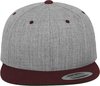 Yupoong 2 Tone Classic Snapback Cap Heather/Maroon