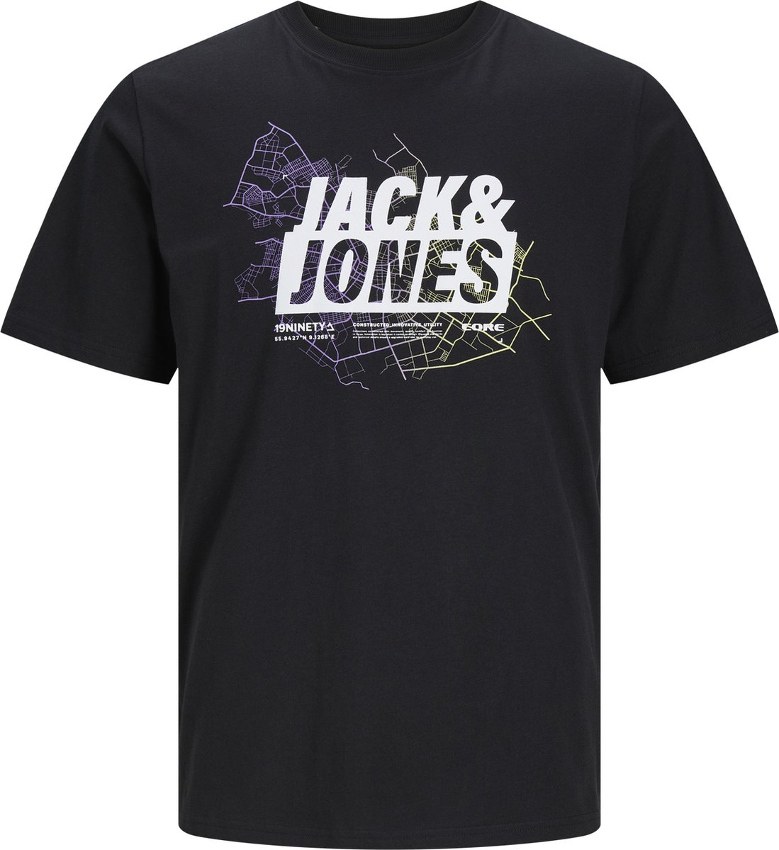 T-shirt grande taille à manches longues Jack & Jones JCOBERG Long sleeve T- shirt Navy