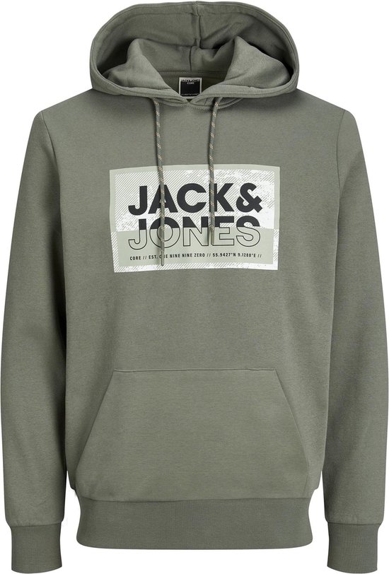 Jack & Jones Jcounion Print Sweat Hood Noos, Sweet Corn, XS
