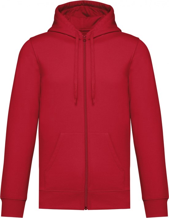 Kariban Gerecycleerde sweater met rits en capuchon uniseks K4042 - Red - M