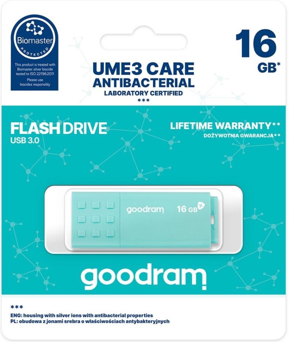 GoodRam - USB Geheugenstick - UME3 - USB 3.0 - 16 GB - Blauw