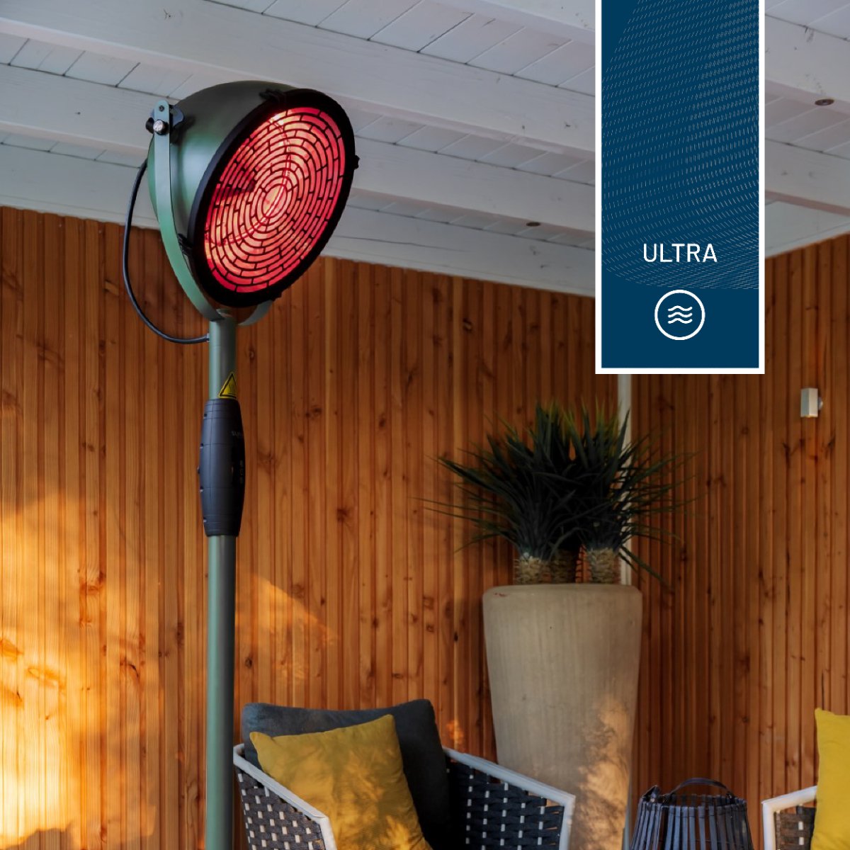 Sunred Indus Ultra 2100 W - Chauffage de terrasse sur pied - Vert