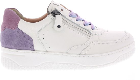 Hartjes, 162.1952/13 02.82, Wit combi dames sneaker wijdte H